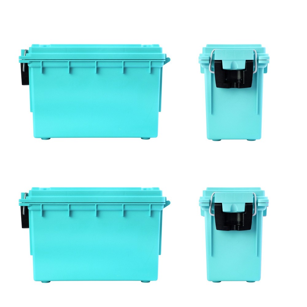 11.5 Inch Stackable Storage Container Teal Water Resistant for Crafts