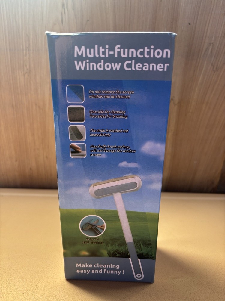 2-Pack Multi-Function Window Cleaner Squeegee Brush Glass Screen Tool