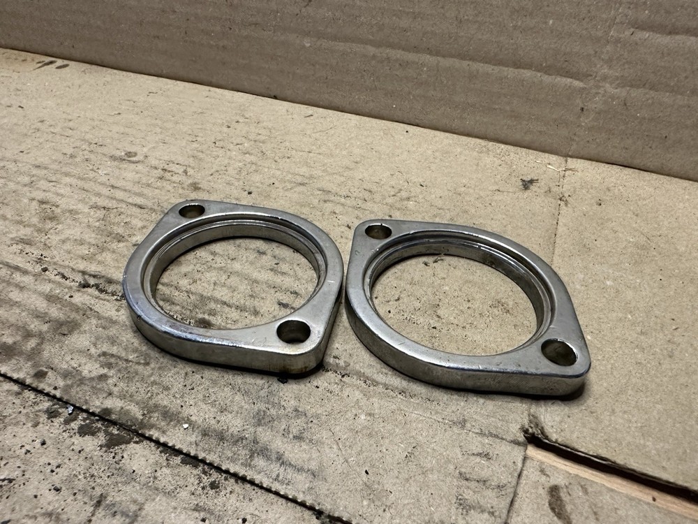 Harley Davidson Dyna FXD FXR Header Mount Flange Clamp Set Front Rear OEM -B17