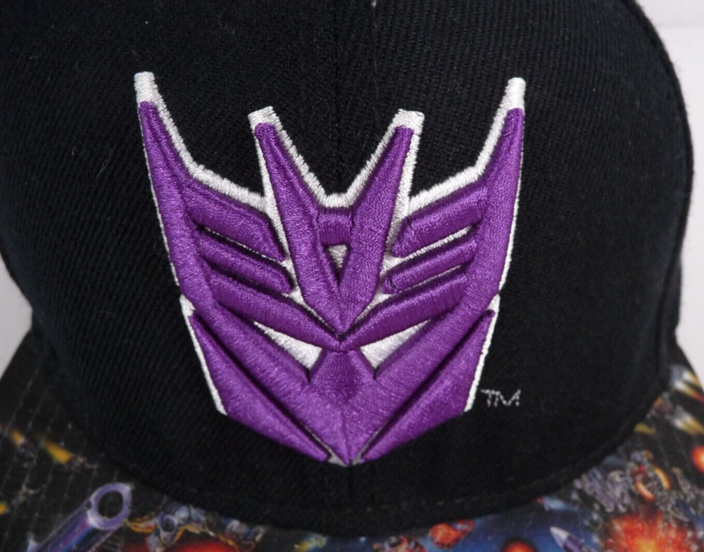 Hasbro Transformers 2015 Hat Cap Adjustable Snapback Purple Logo Colorful Bill