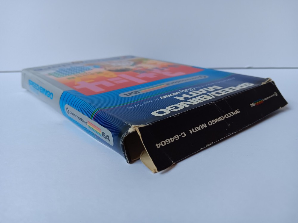 Commodore 64 Speed/Bingo Math Computer Game Cartridge Tested/Works Box Damage
