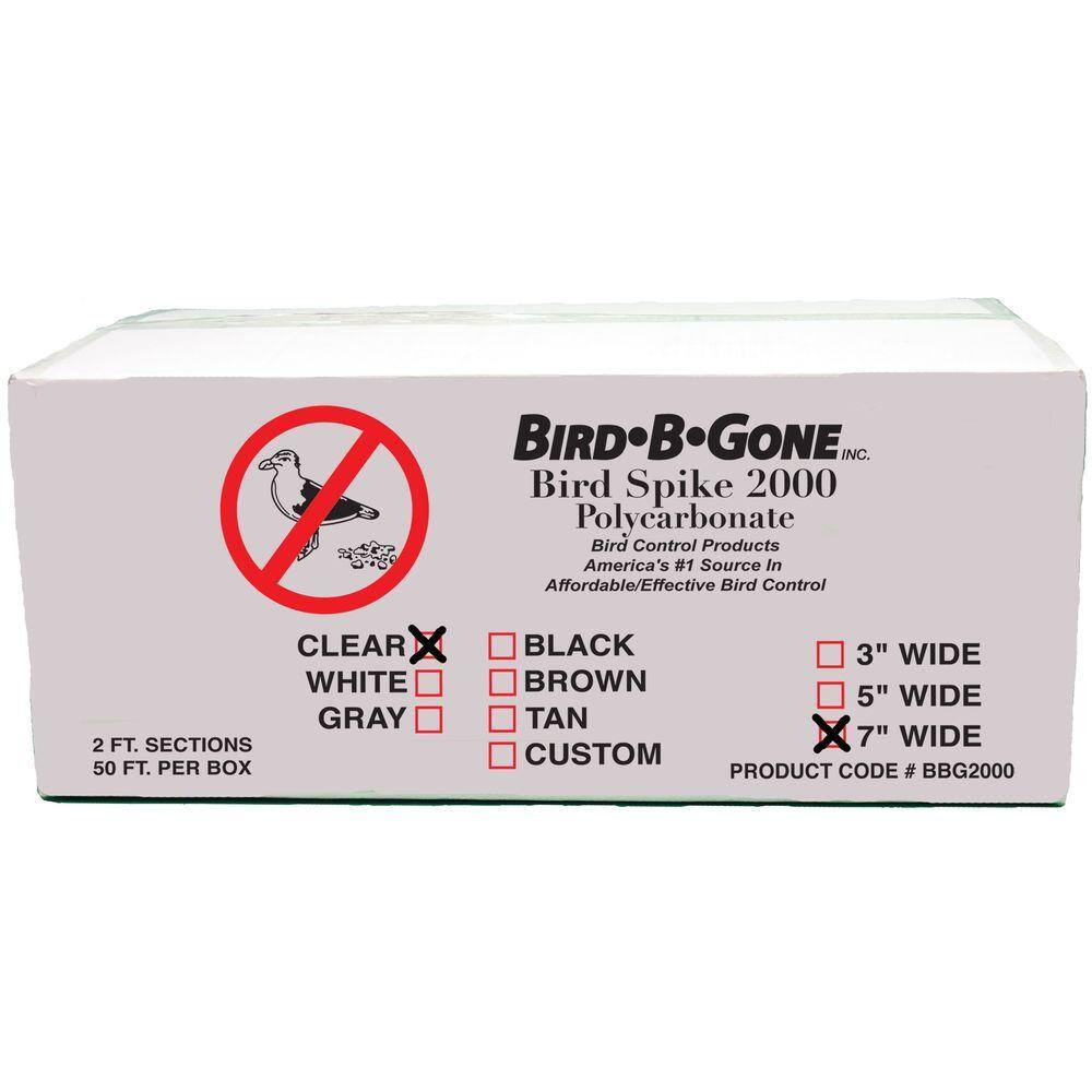 Clear Plastic Bird Spike - 50 Ft. X 7 In.