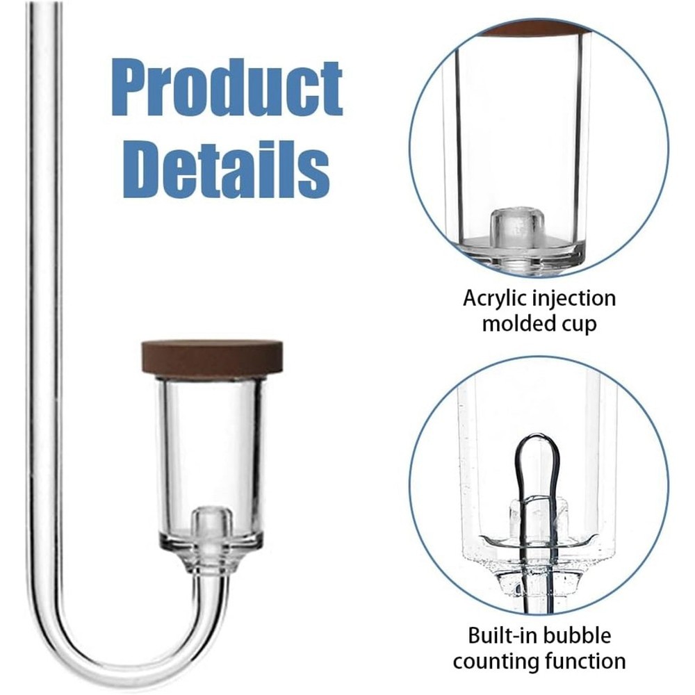 CO2 Diffuser Acrylic CO2 Reactor Diffuser for Aquarium Planted Fish Tank G9H9