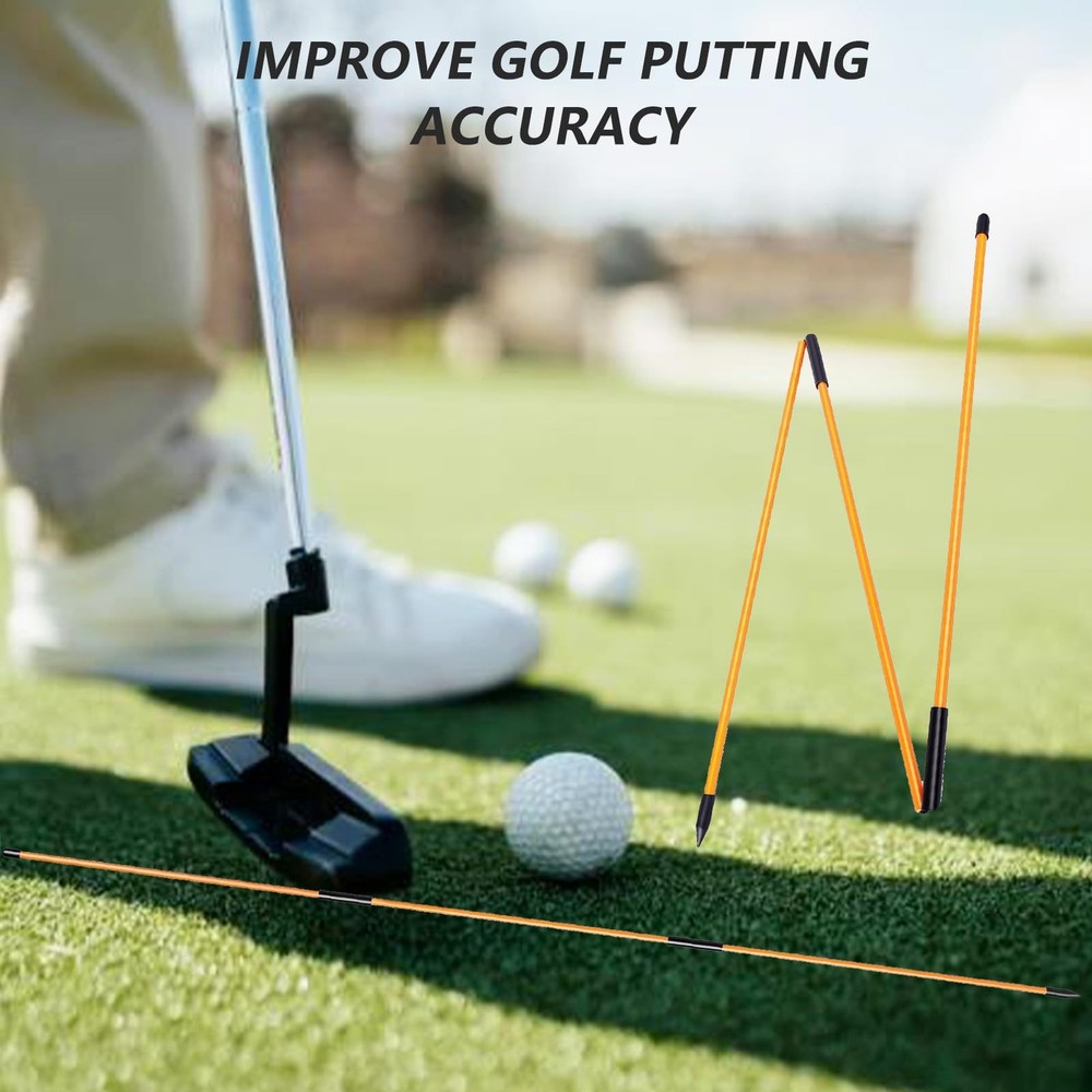 Golf Alignment Sticks 2 Pack 48" Golf Training Aid Alignment Stick, Golf Impa...