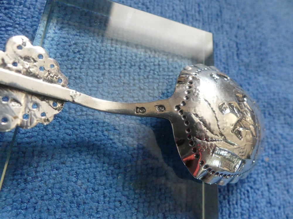 1826 Dutch Silver Caddy Spoon Pennigen Mark 10