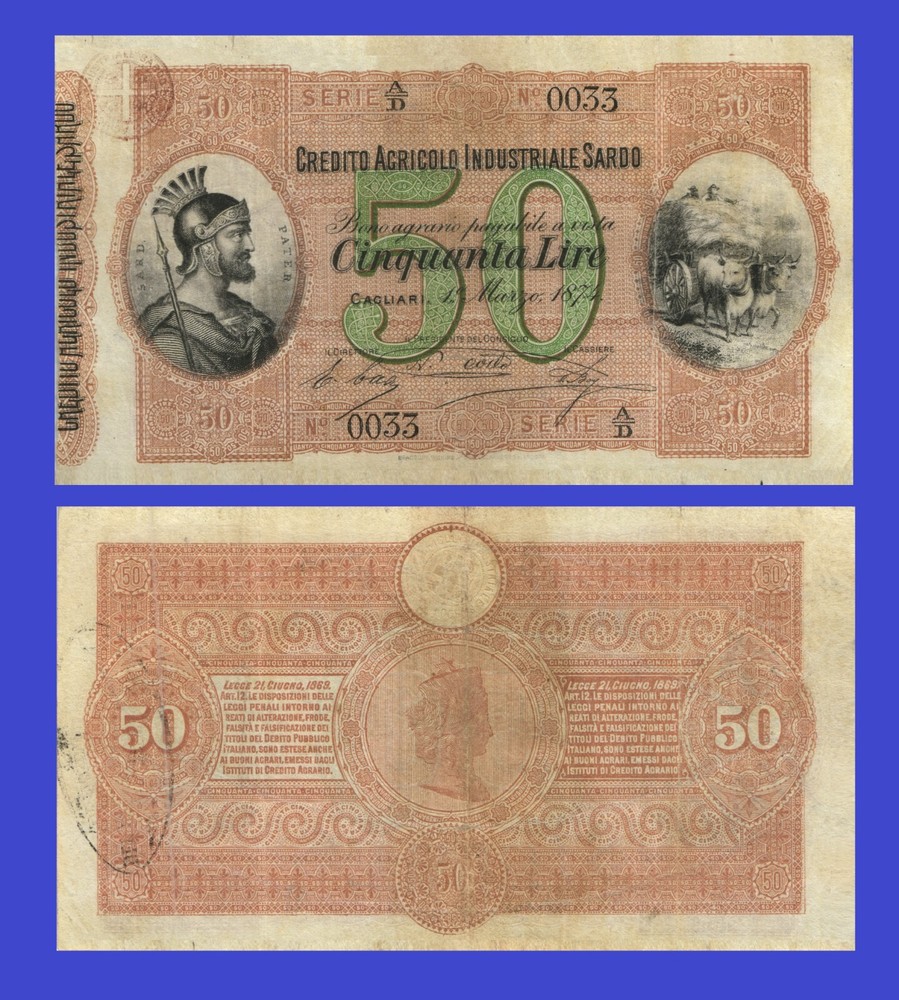 Italy 50 Lire 1874  / Copy