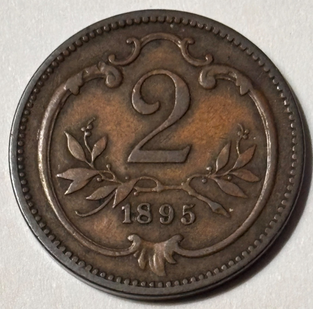 1895 Austria 2 Heller