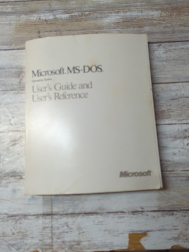 Microsoft MS-DOS User's Guide and User's Reference Ver. 3.3 1987 Computer Book *