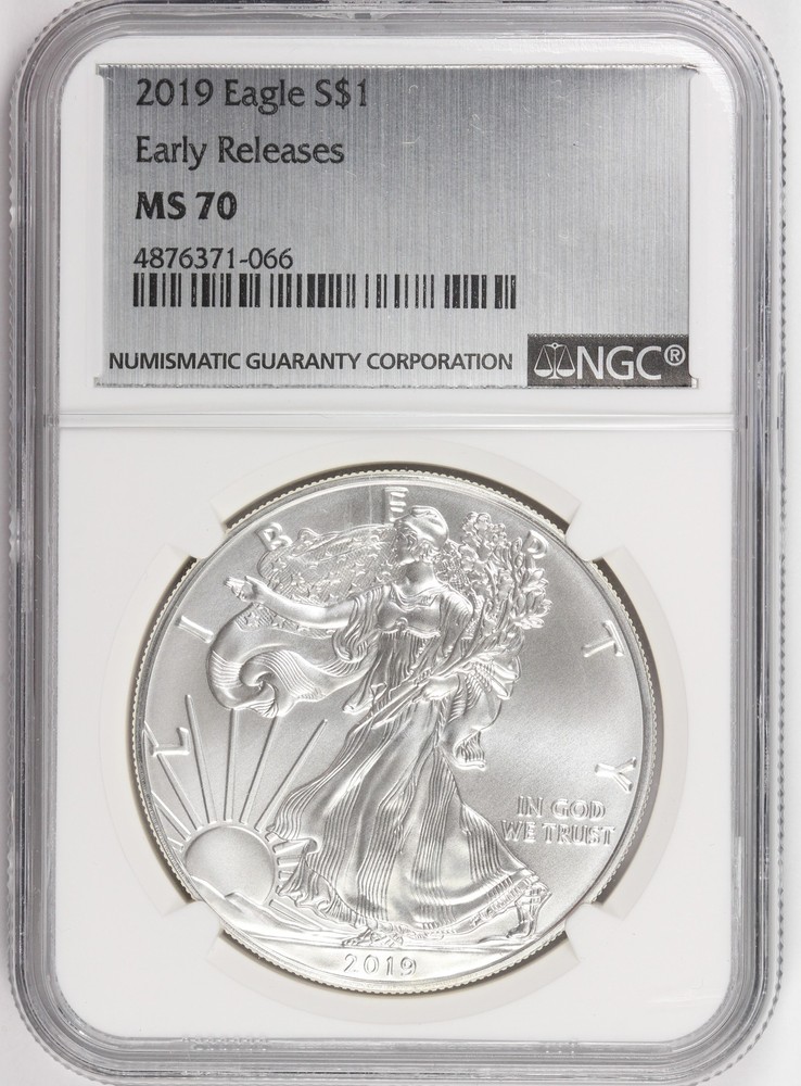 2019 Silver Eagle NGC Certified MS70 Early Release