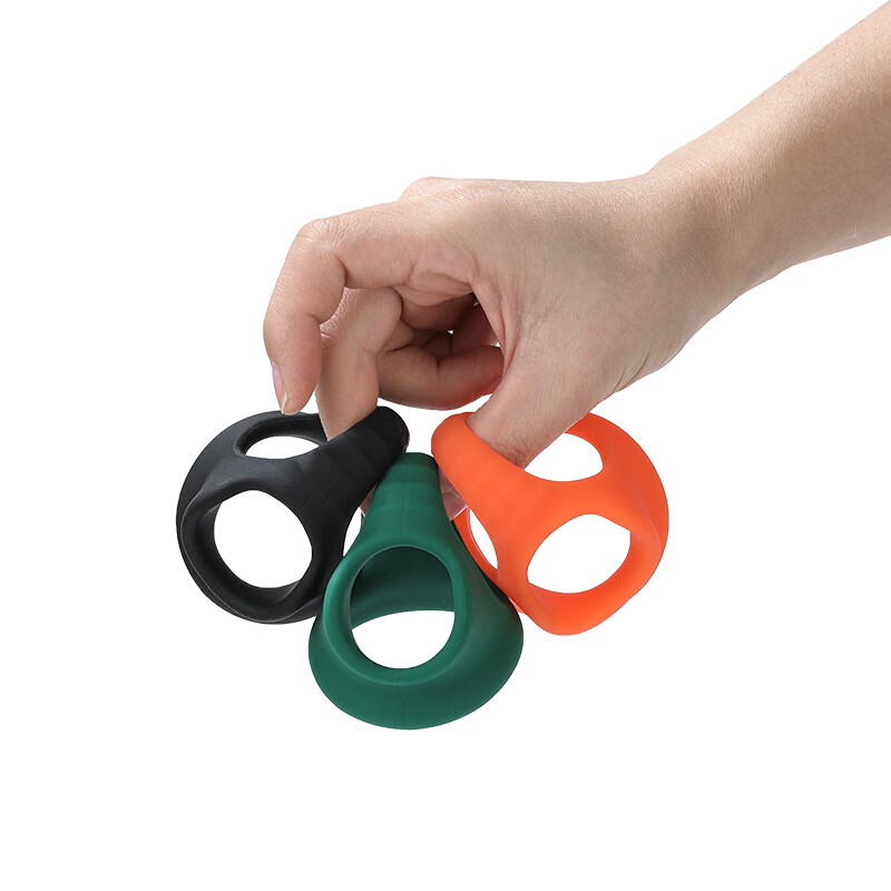 Silicone Ball Scrotum Stretcher Enhancer Squeeze Testicle Ring-Delay-Ejaculation