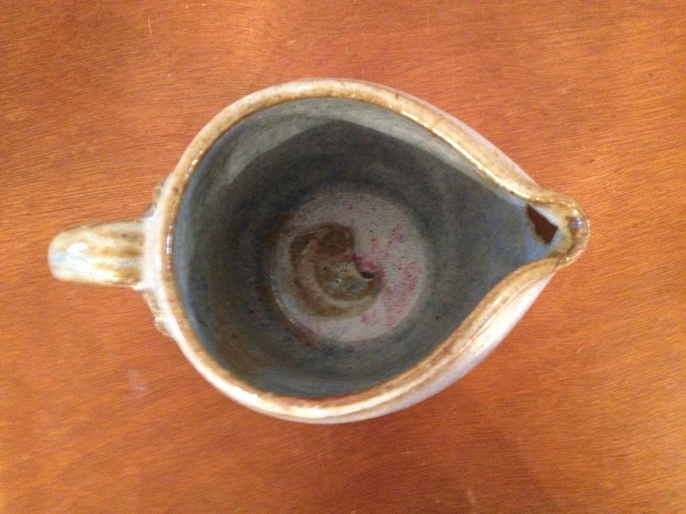 Vintage Likely Jane Reuter Hitzeman Studio Pottery Multi-Glazed Pitcher