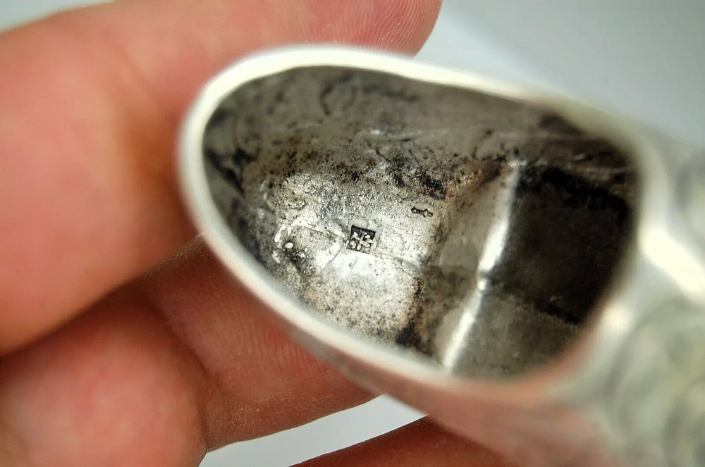 VINTAGE 835 SILVER SCROLL DECORATIONS MINIATURE DUTCH SHOE