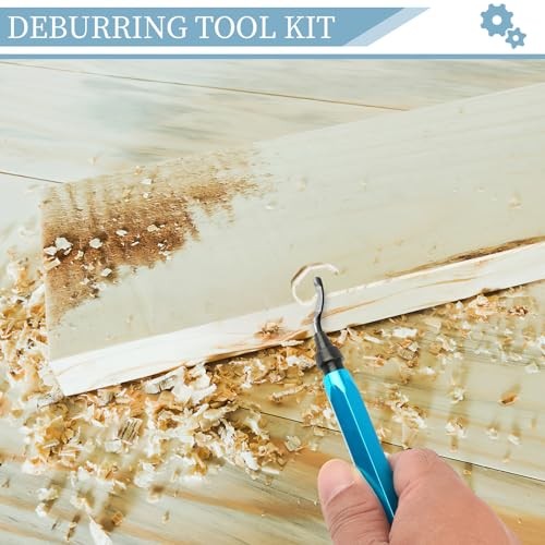 Deburring Tool with 12 High Speed Steel Blades, Deburring Tool 3D Blue