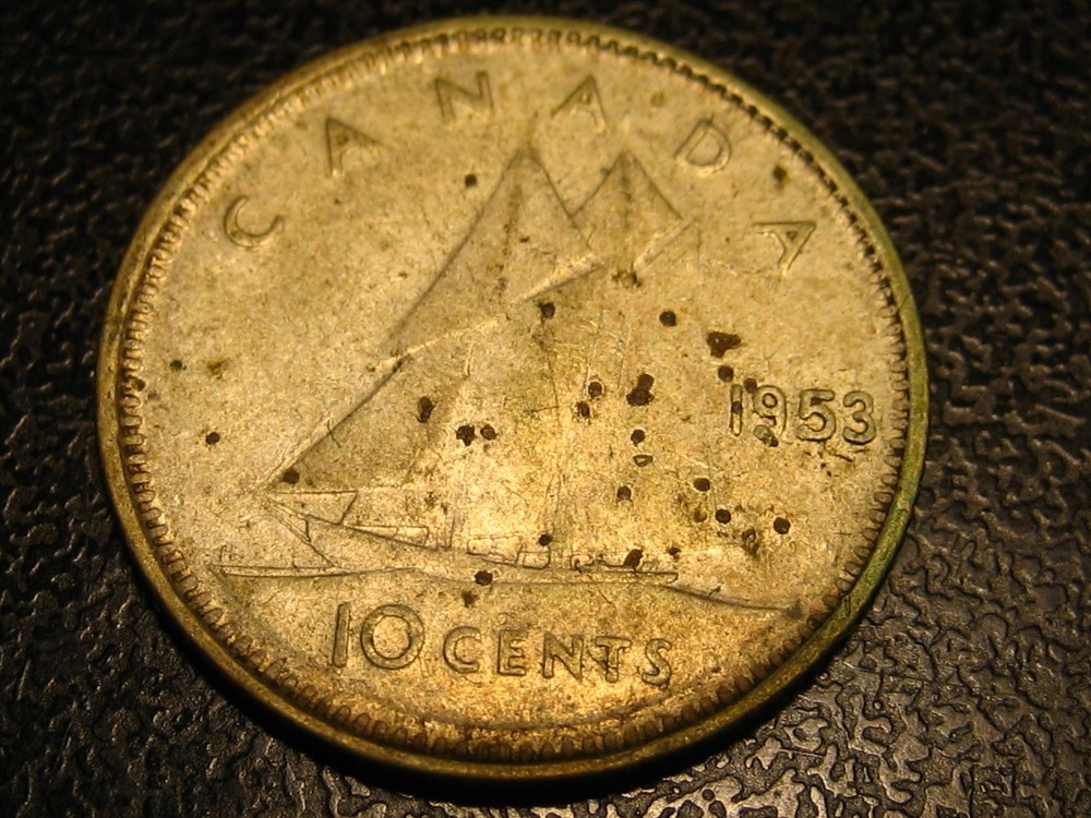 1953 SF Canadian Dime