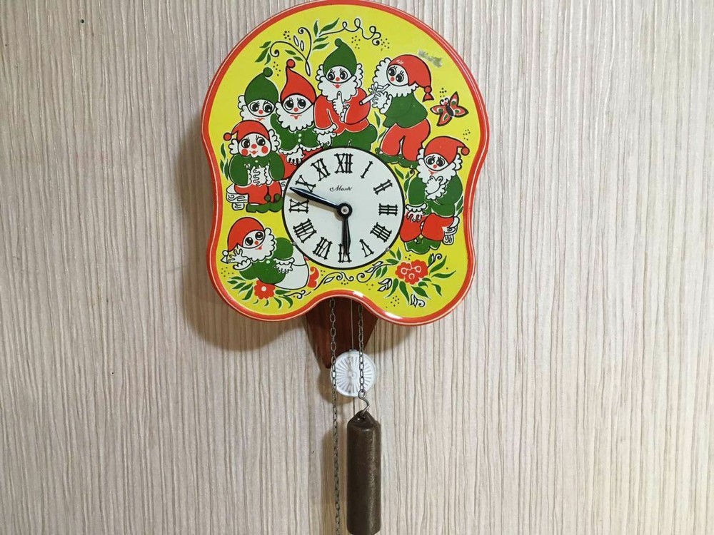 Vintage Clock Soviet Mechanical Clock Working Soviet CLOCK Soviet Wall Clock