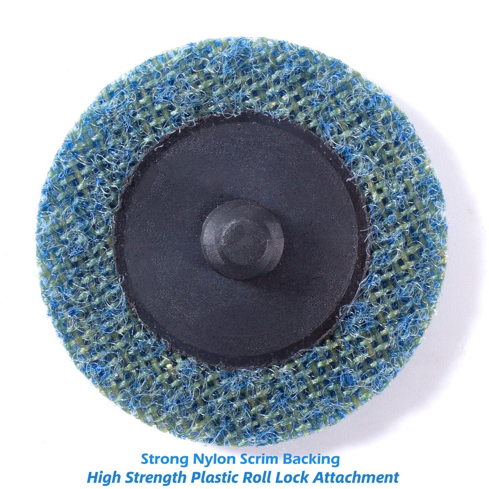 50Pc 2'' Surface Conditioning Disc Roll Lock Quick Change Sanding Disc Fine Grit