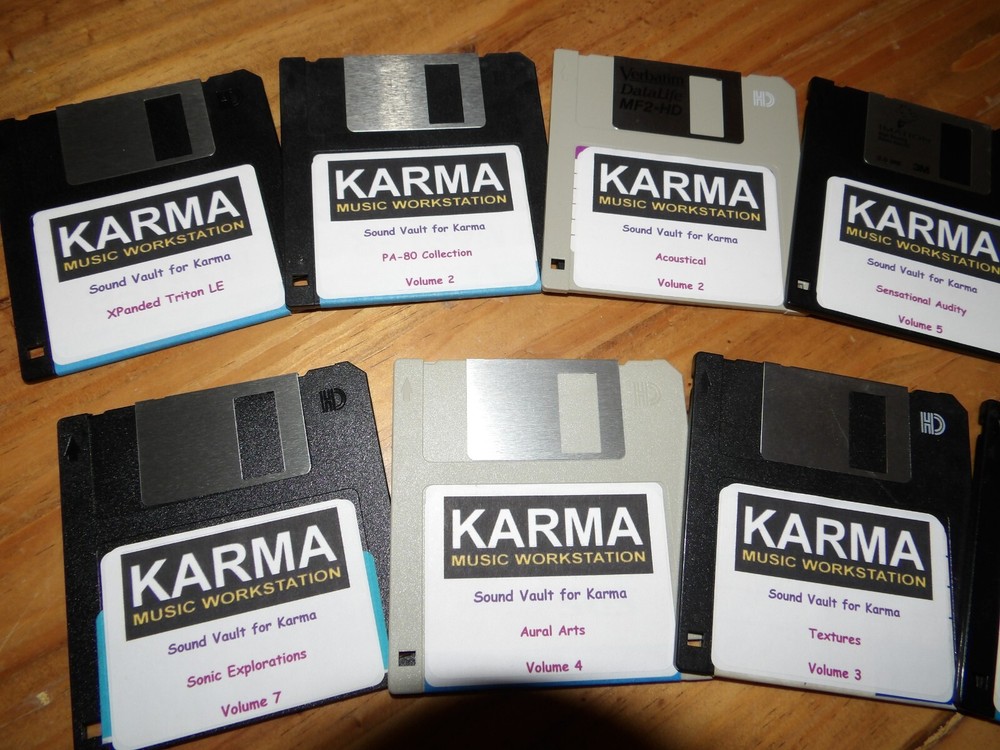 Korg KARMA Floppy Disk Sound Library -- Awesome programming! Nine (9) Disk Set.