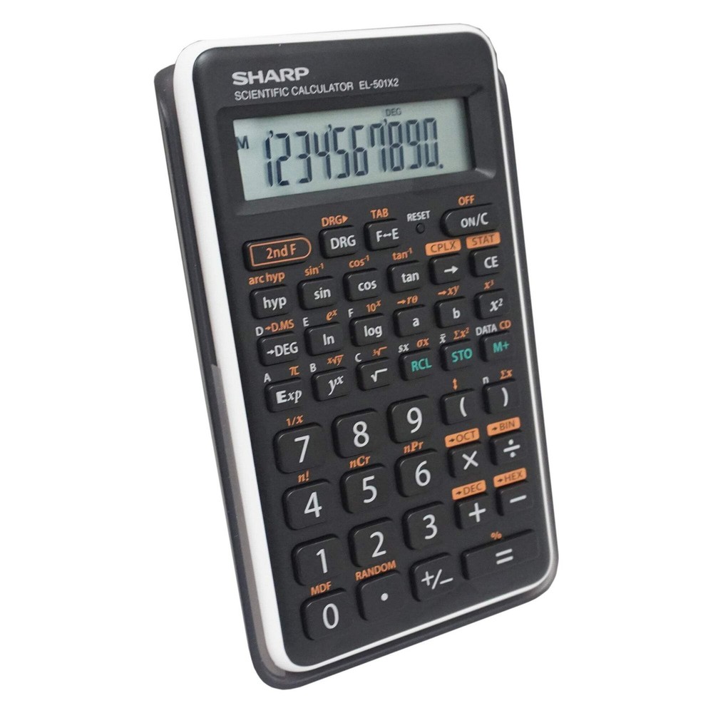 Sharp Scientific Calculator – 1-Line Display, Battery Operated