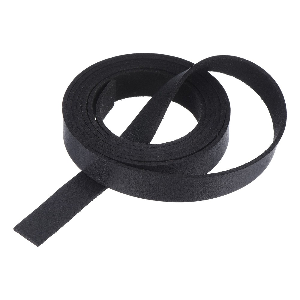 Leather Straps Strip Belt 1.2cm(0.5" Width) Leather Strips Black