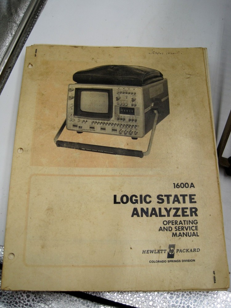 HP 1600A Logic State Analyzer W/Manual