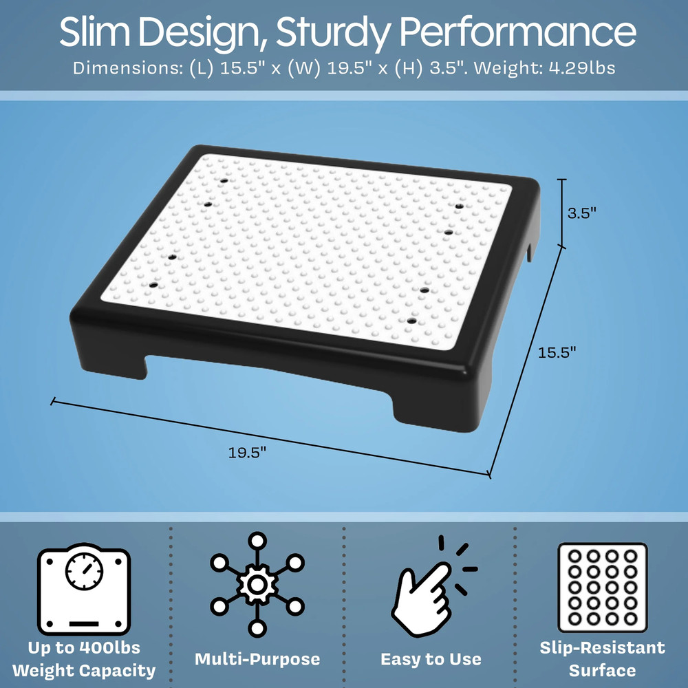 Bluestone Platform Step Stool with Slip-Resistant Top and 250lb Capacity