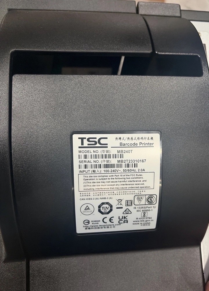 TSC MB240T Industrial Thermal Barcode Label Printer Tested Working USB Ethernet