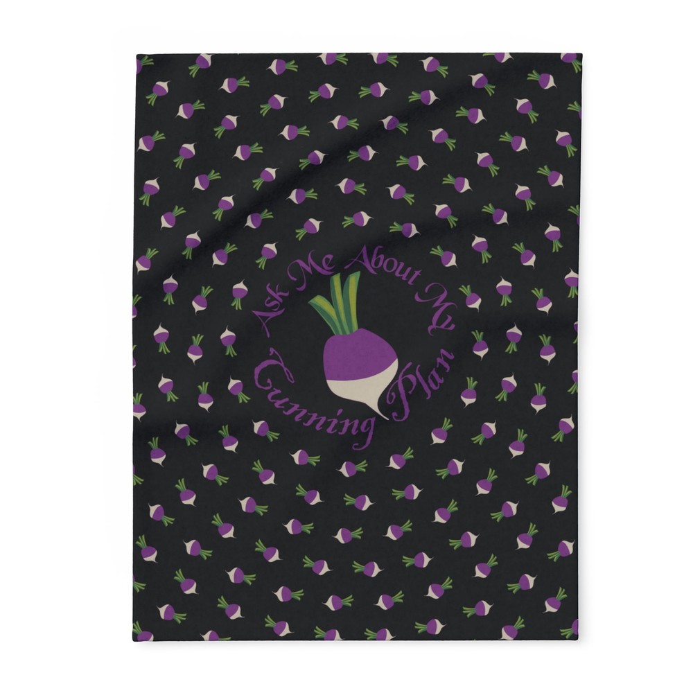Blackadder Cunning Plan Pattern/BLK-Arctic Fleece Blanket by GatorDesign 3 SIZES