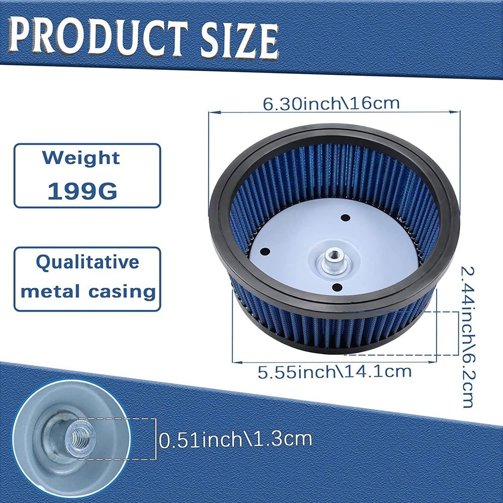 Air Cleaner Element Filter For Harley Iron Fatboy Electra Glide Dyna Replacement