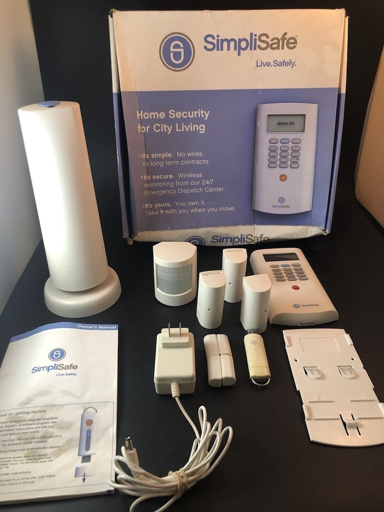 SimpliSafe Home Security System Piece Original White Works Vg3