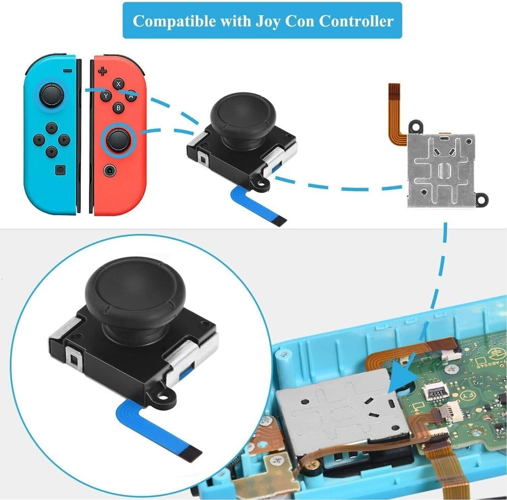 Black Joy-Con Joystick Thumbstick For Nintendo Switch / Lite Joycon Replacement