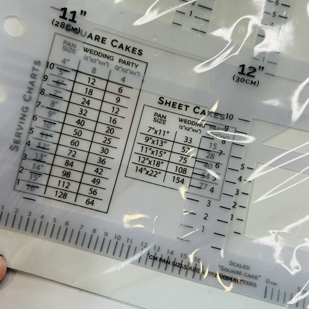 Square Cake Sketching Templates Adjustable Heights True to Scale Avalon Cakes