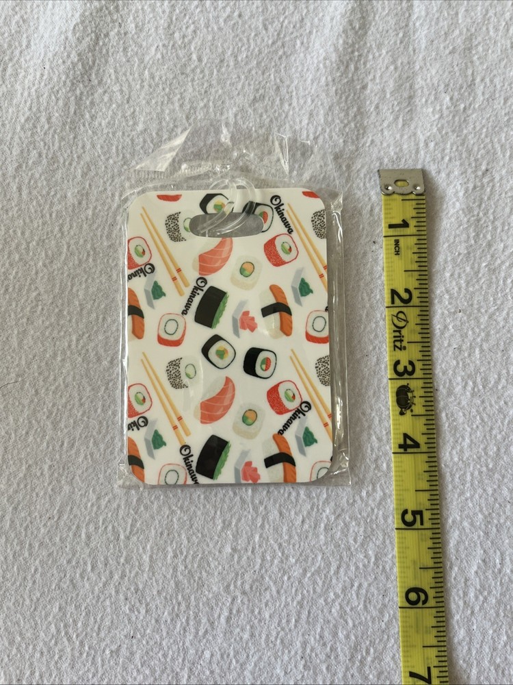 Plastic Luggage Tag With A Sushi Print