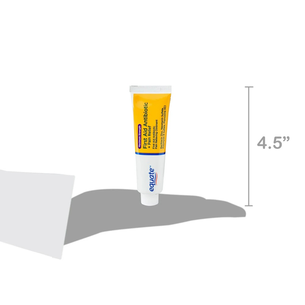 Equate Maximum Strength Antibiotic & Pain Relief Ointment, 1 oz