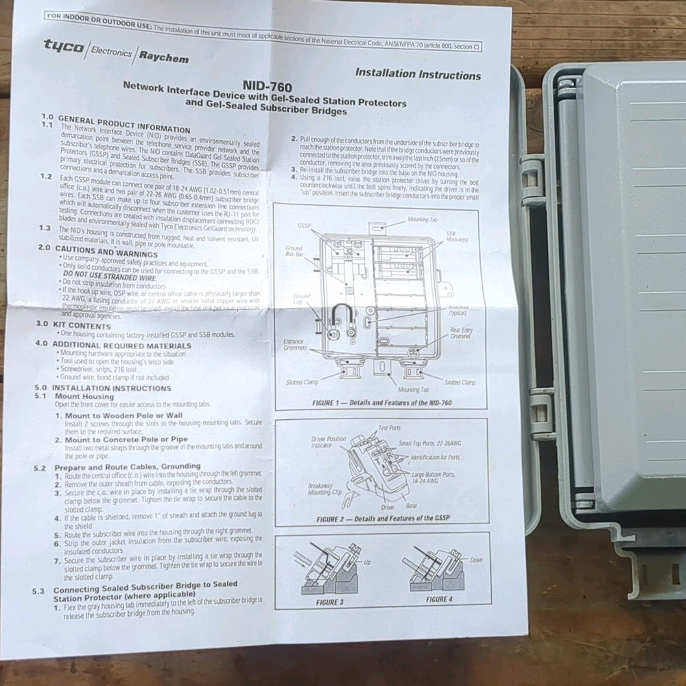 Raychem Network Interface Device Box