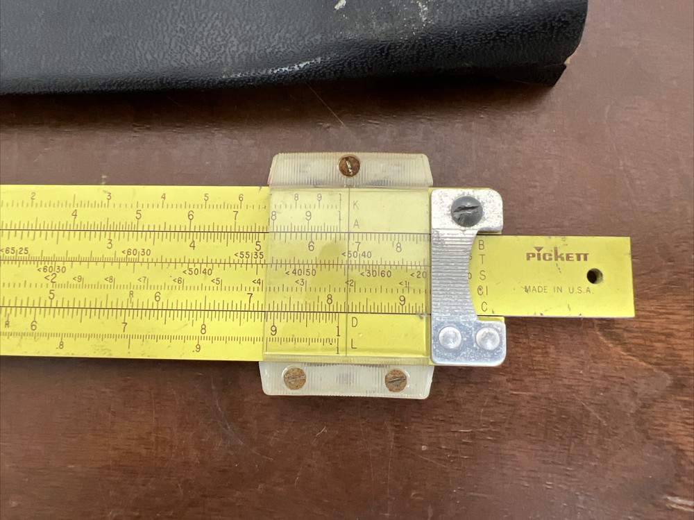 Pickett N902-ES Simplex Trig All Metal Slide Rule with Case