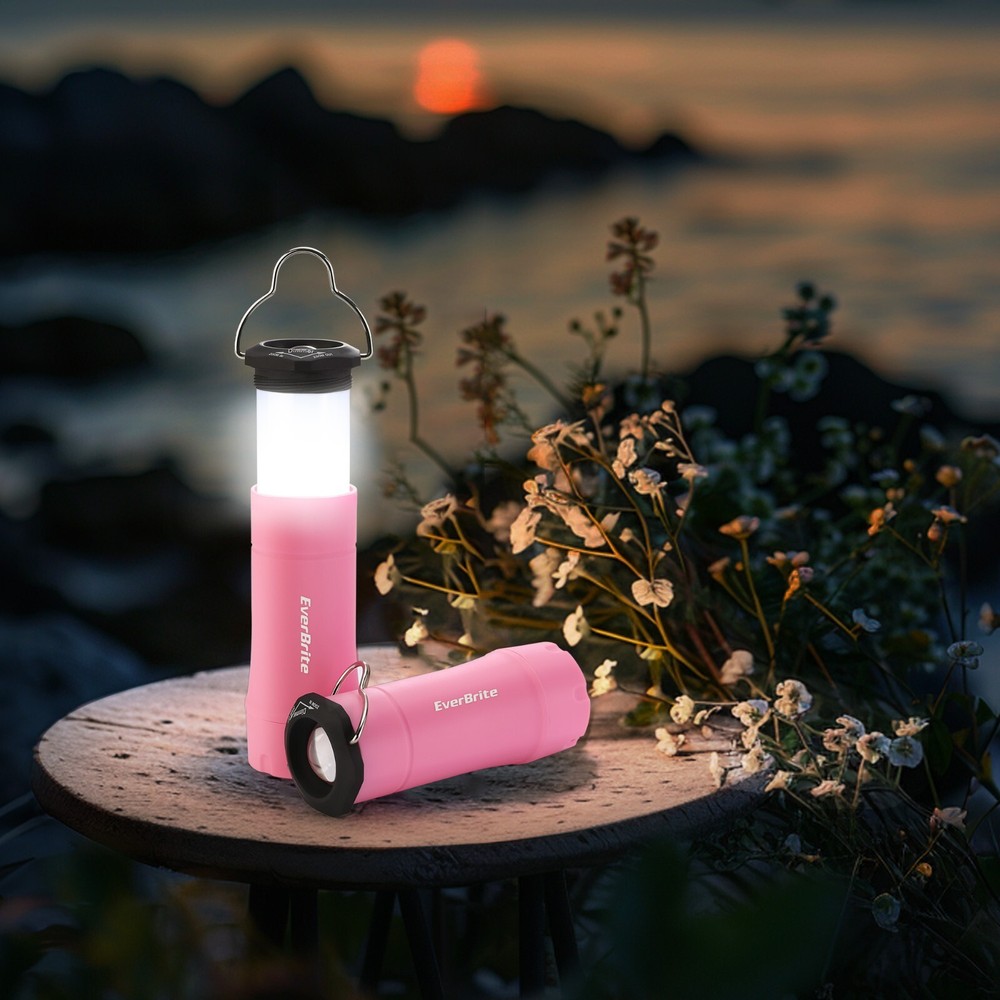 EverBrite 2-in-1 Portable LED Lantern Flashlight 3 Lighting Modes 2PC Mini Torch