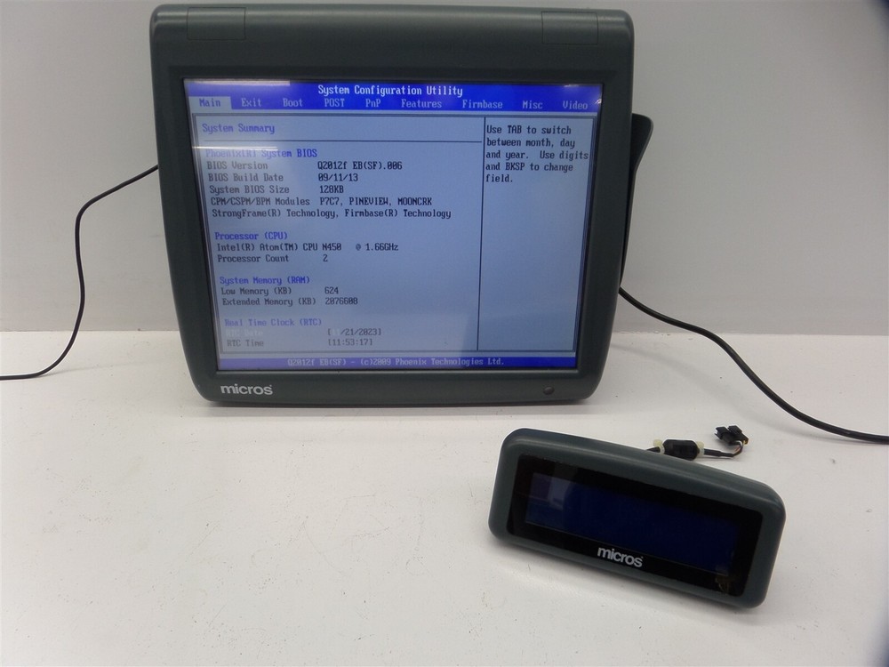 Micros Micros Workstation 5A System Unit w/ Price Screen