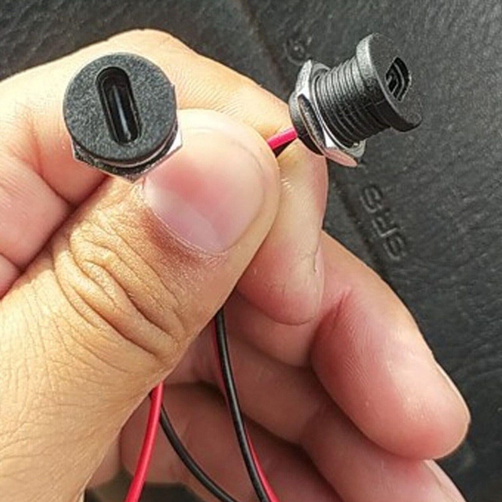 10pcs USB Connector Type-C Waterproof With Nut Locking Female Charging JACK