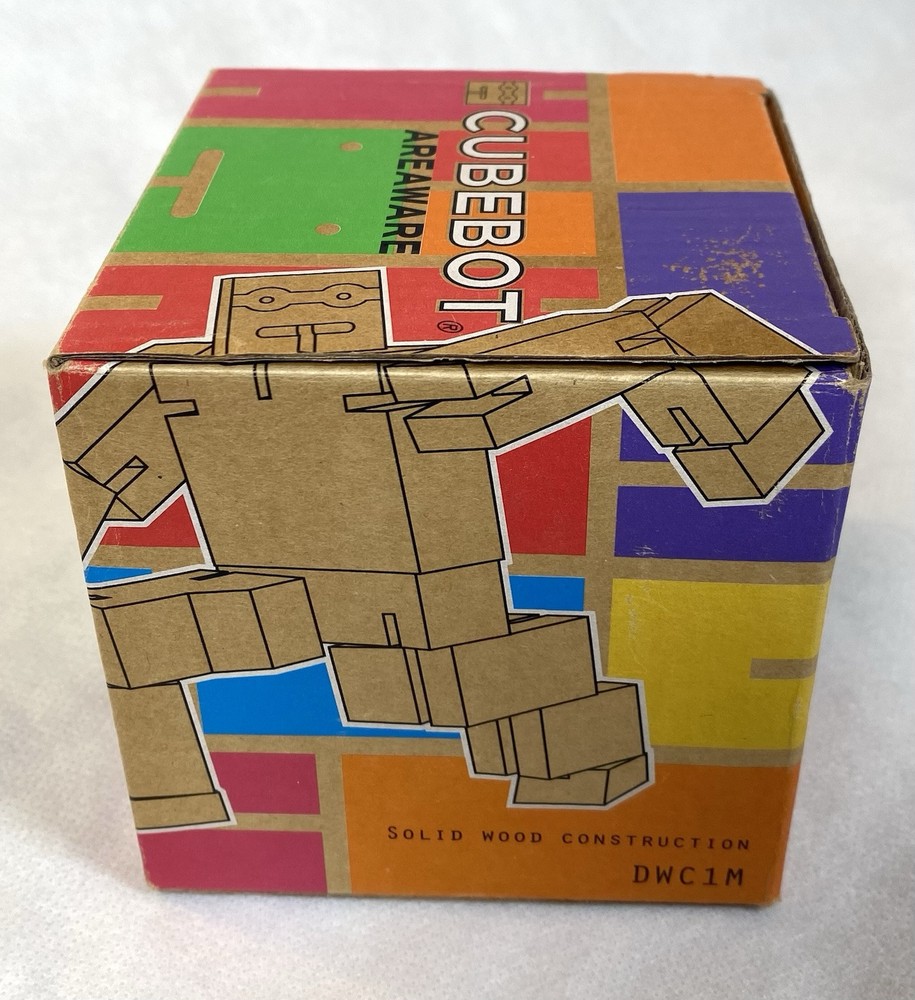 Cubebot Areaware by David Weeks Studio Multicolor Wood Cube Puzzle Robot