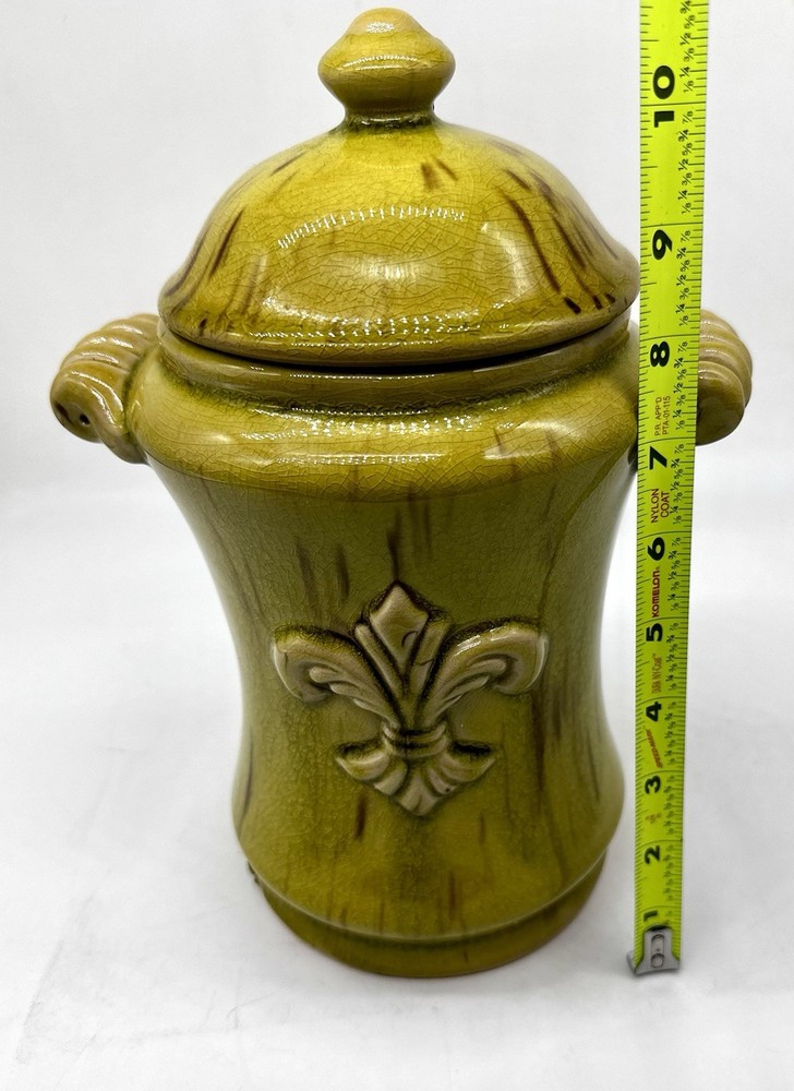 Fleur De Lis Decorative Retro Canister