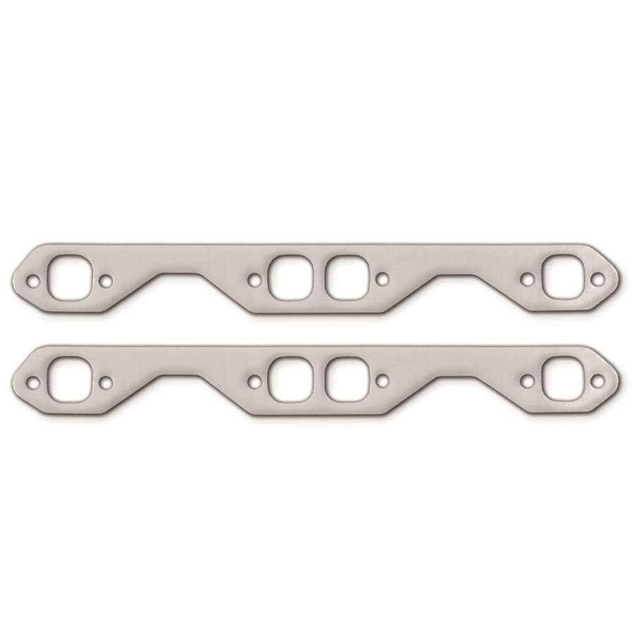 Remflex 2006, header gaskets. Square port, graphite, SBC, .125 thick, PAIR