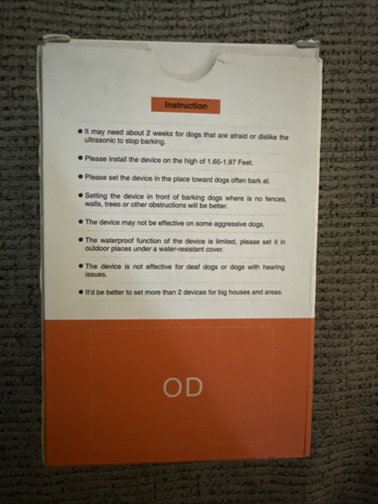 Ultrasonic Dog Bark Control Device