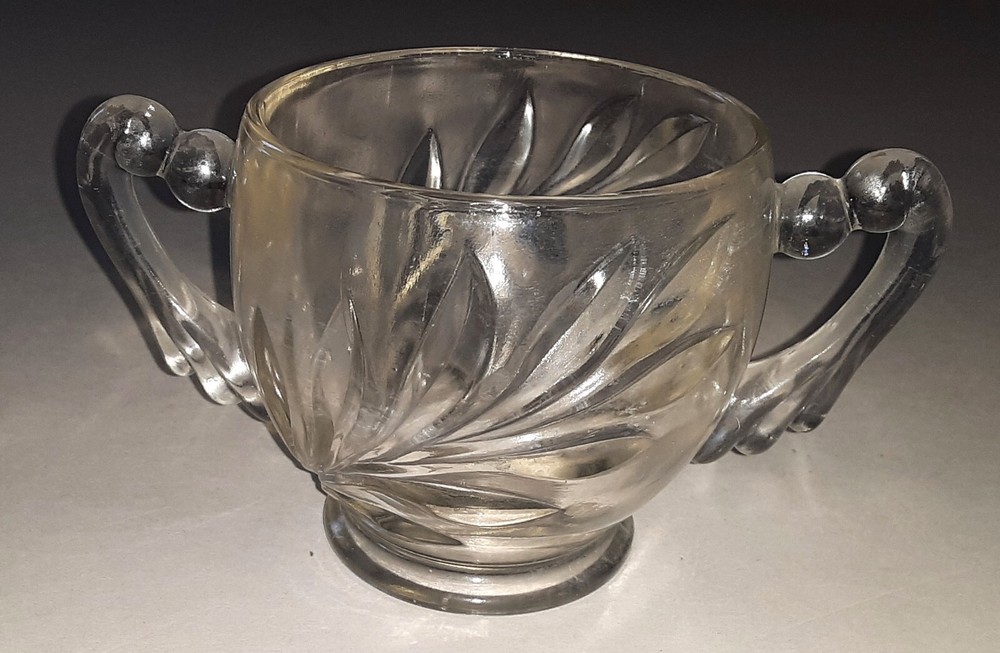 Vintage Clear Glass SUGAR BOWL