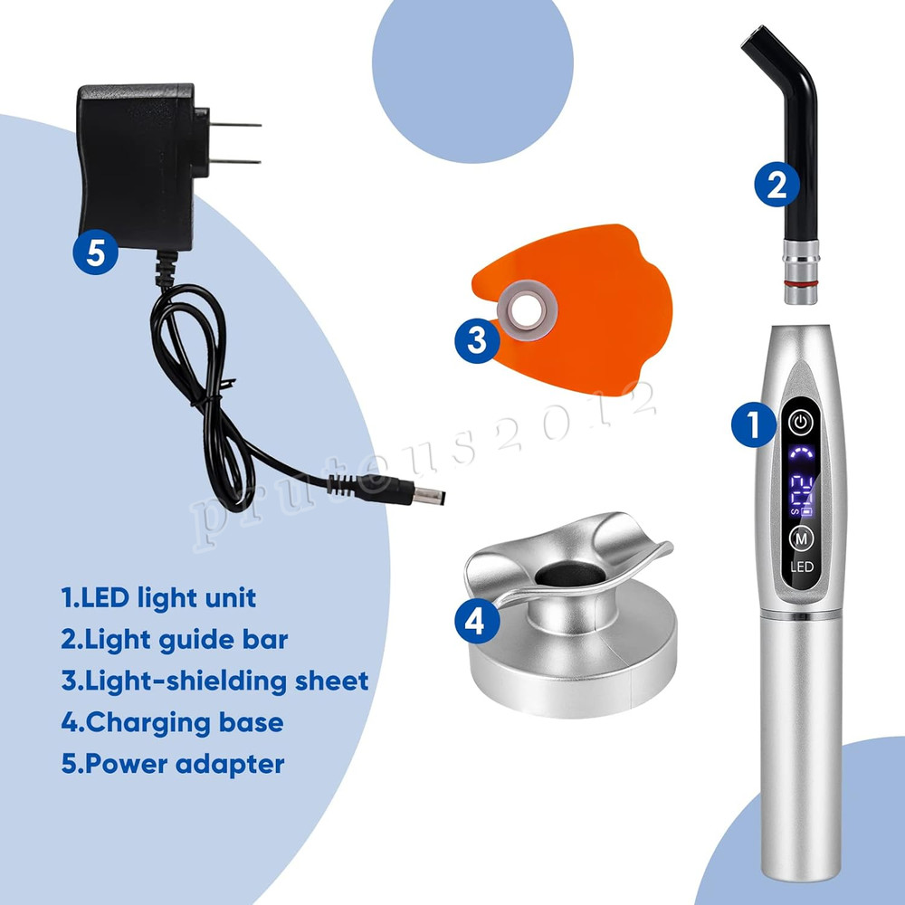 Cordless Led Dental Classic Curing Light Lamp Rechargeable 1200-2000MW