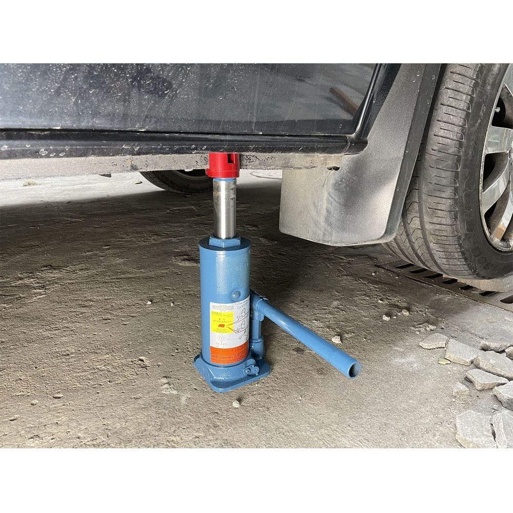 Magnetic Jack Pad Slotted Frame Rail Protector Blue