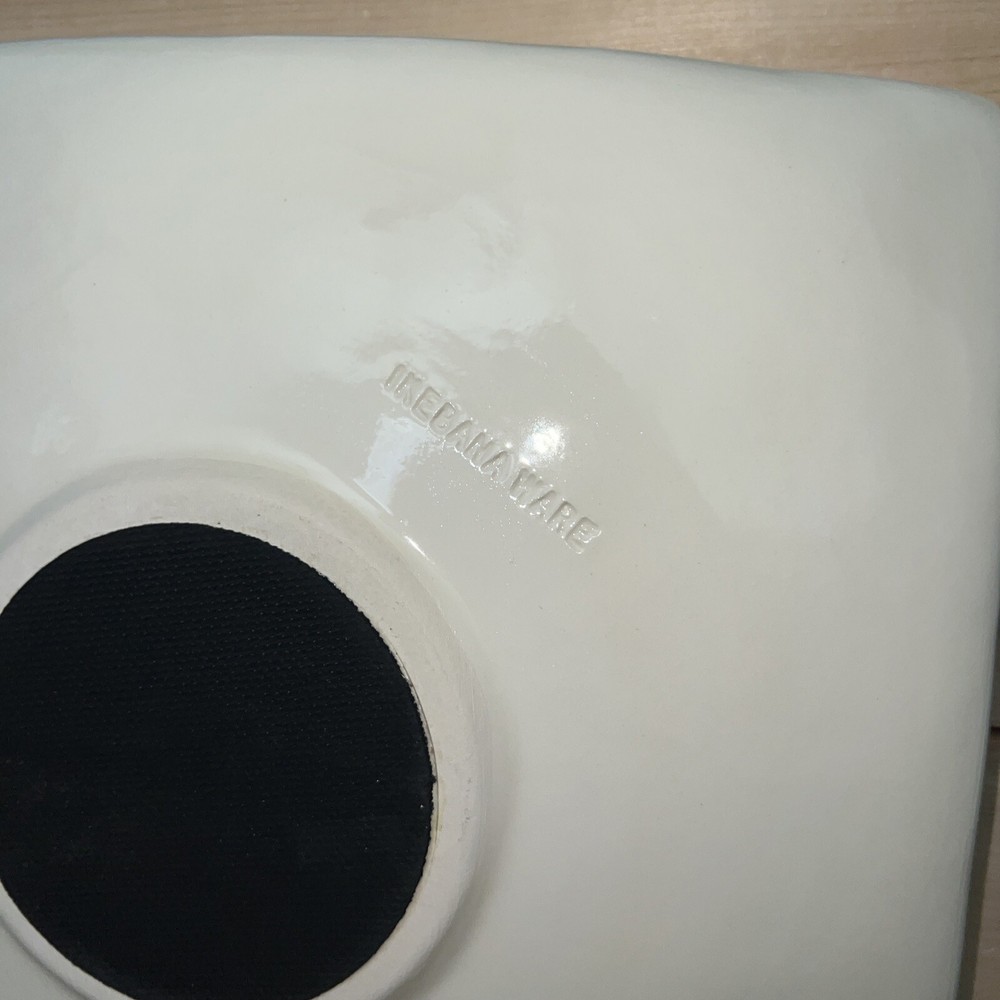 Pottery Ikebana Ware White Square Flat Vase Flower Server