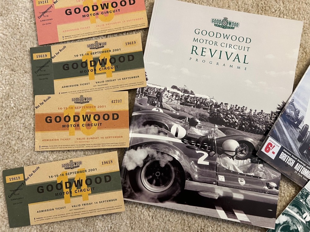 Goodwood Revival 2001 Press Bundle Programme Tickets Etc