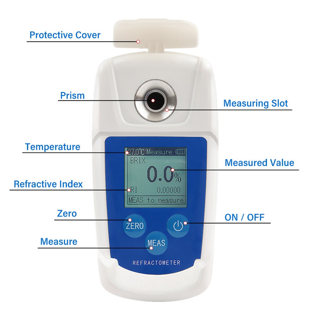 High 0-55% Digital Refractometer Meter Automatic S8S0