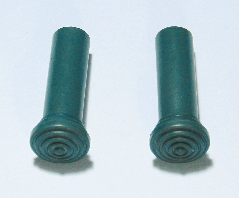 Pair Of 2 Pull Up Push Down Door Lock Rod Knobs Green