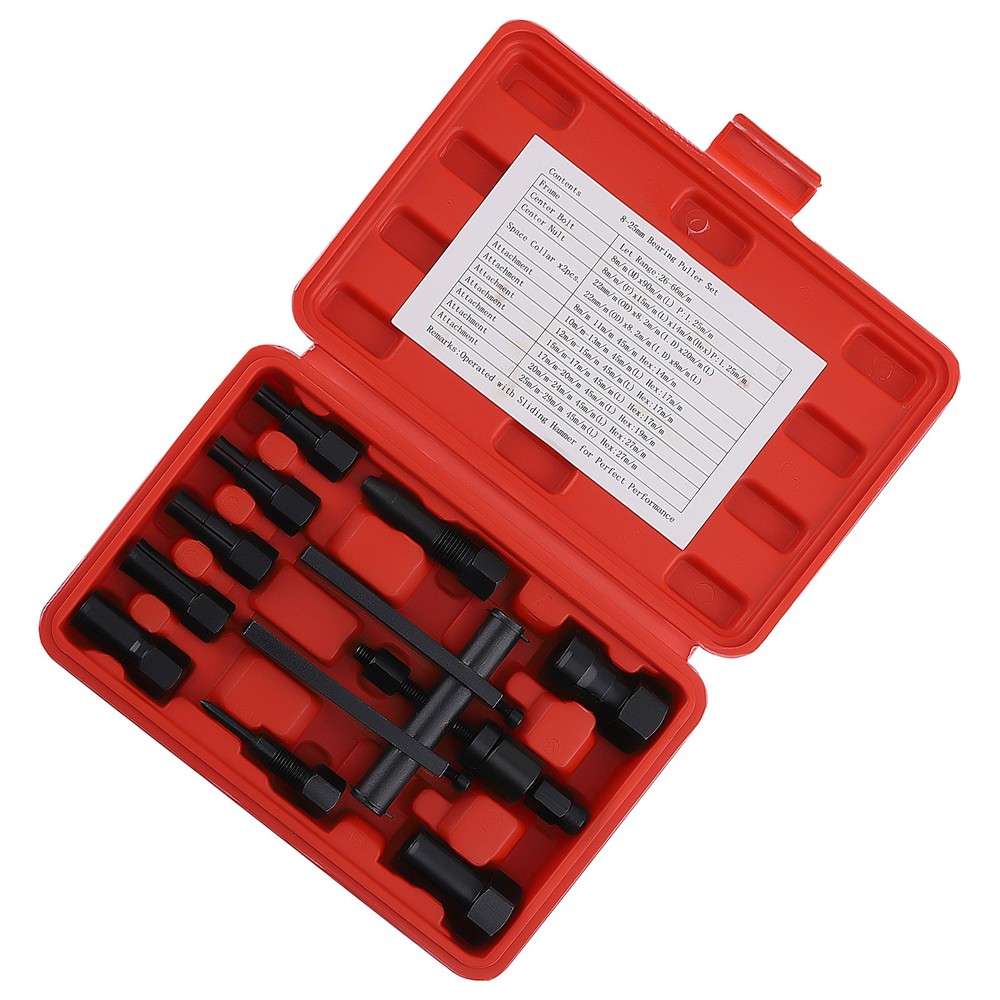 8-25MM Motorcycle Internal Bearing Puller Set Inner Bearing Puller Sets w/ Box
